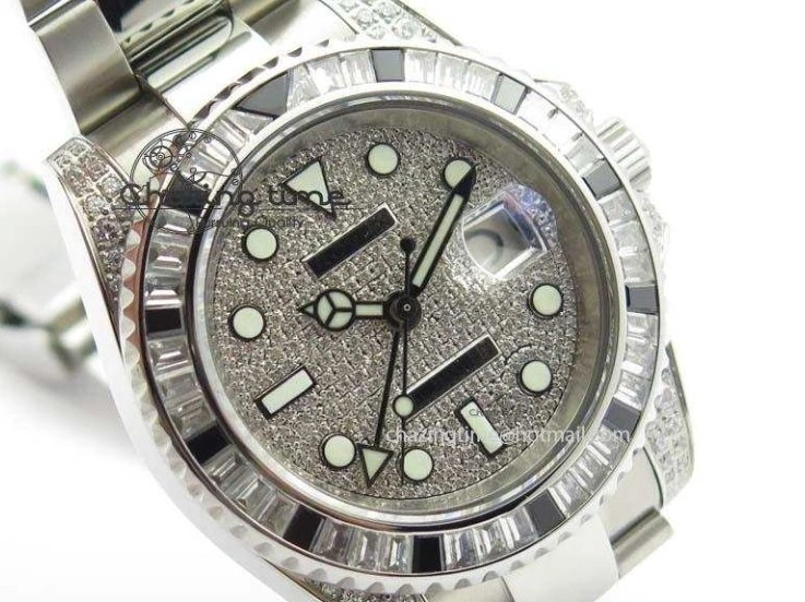 Bracelet A3186 Bp-Maker Black SS 116759 II On Dial SS Diamond Ruby Crystal GMT-Master 0312